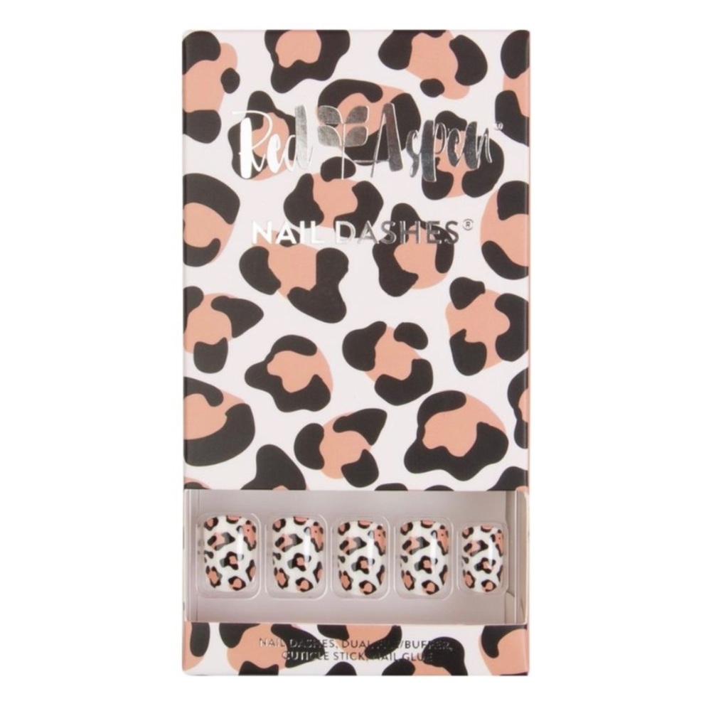Red Aspen Nail Dashes: Leopard for Lydia